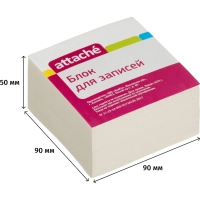 Блок-кубик ATTACHE эконом 9x9x5, белый 65г 70-80%