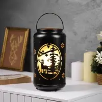 Светодиодная фигура &laquo;Олень в лесу&raquo;, 12.3&times;23 см, 1 LED, от батареек АААх3, свечение тёплое белое