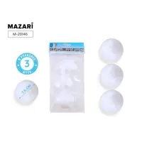 Заготовки для декорирования &laquo;Шар из пенопласта&raquo;, полистирол, диаметр 7.5 см, 3 шт.