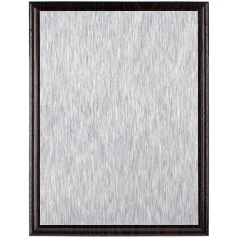 Плакетка Plaque, большая, венге с серебристой пластиной Плакетка Plaque, большая, венге с серебристой пластиной