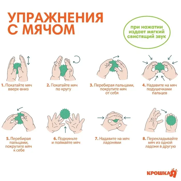 Развивающие тактильные мячики Крошка Я &laquo;Машинка&raquo;, с пищалкой, в наборе 5 шт.