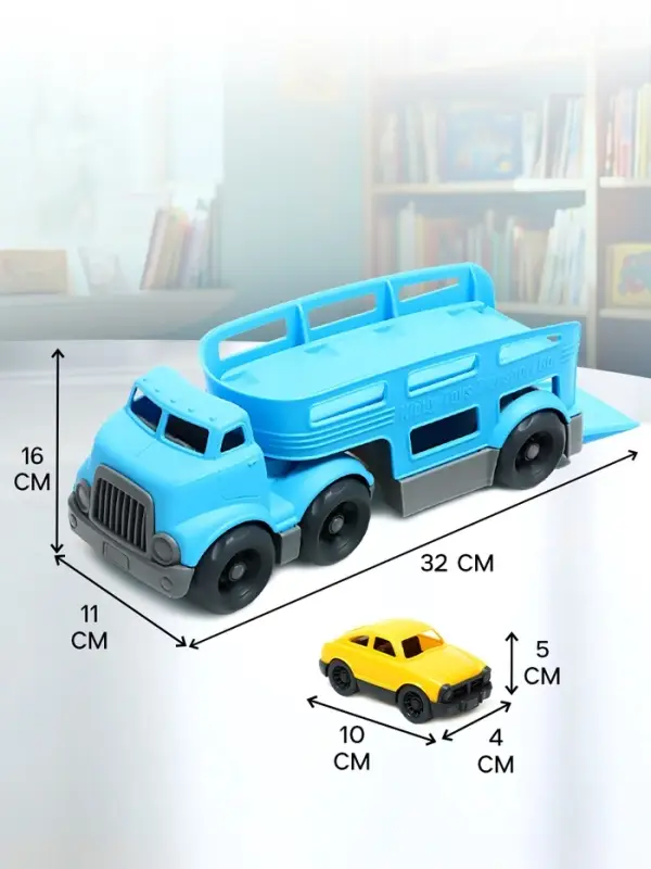 Грузовик - автовоз детский, с 3 машинками, цвет МИКС