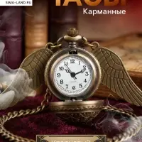Часы карманные &laquo;Снитч&raquo;, кварцевые, диаметр циферблата 2.7 см, бронзовые