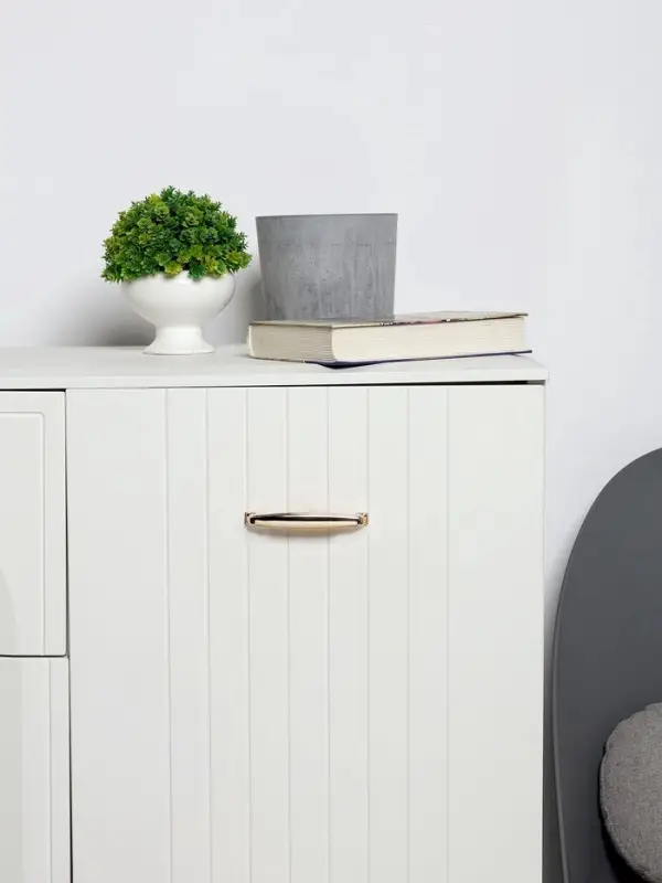 Ручка-скоба мебельная ТУНДРА РС192GP, м/о 96 мм, цвет золото