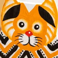 Подставка под ручки &laquo;Котик&raquo;, 12&times;8&times;15 см, дерево албезия
