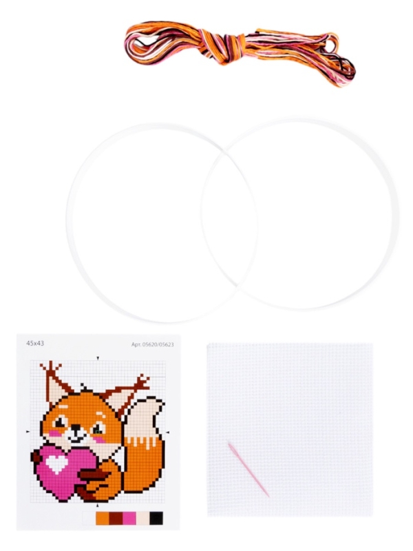 Набор для творчества. Вышивка Набор для творчества. Вышивка "Бельчонок с сердечком" (с пяльцами) 05620