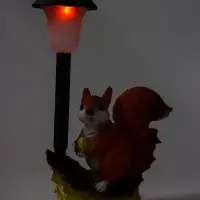 Садовая фигура - фонарь из полистоуна &laquo;Белка с орешком&raquo;, 24&times;16&times;24 см