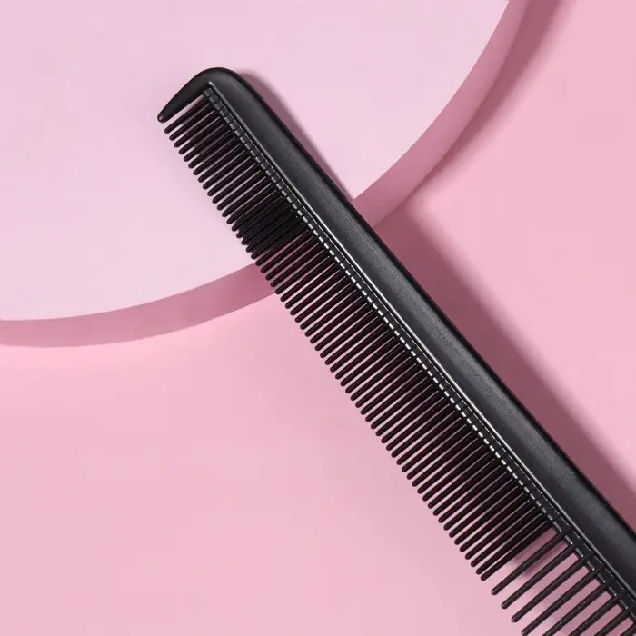 Расчёска комбинированная, скошенная, 18.7×3(±1) см, чёрная