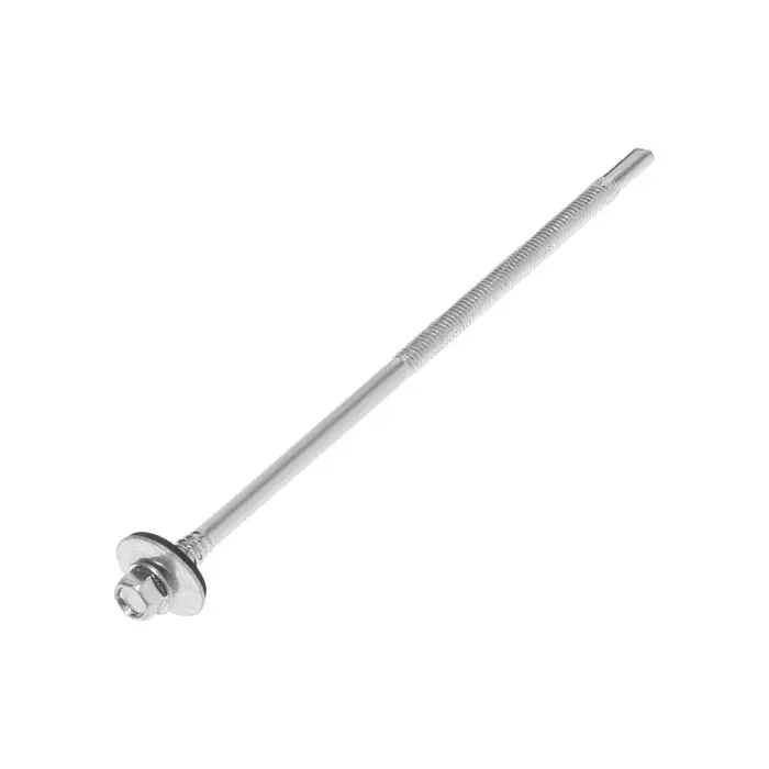 Саморезы для сэндвич-панелей, 6.3×160 белый цинк Саморезы для сэндвич-панелей, 6.3×160 белый цинк