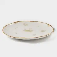 Тарелка Доляна Organic Gold, d=27.5 см, фарфор, белая