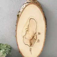 Спил осины, косой, слэб для декора, 50&times;25&plusmn;2 см