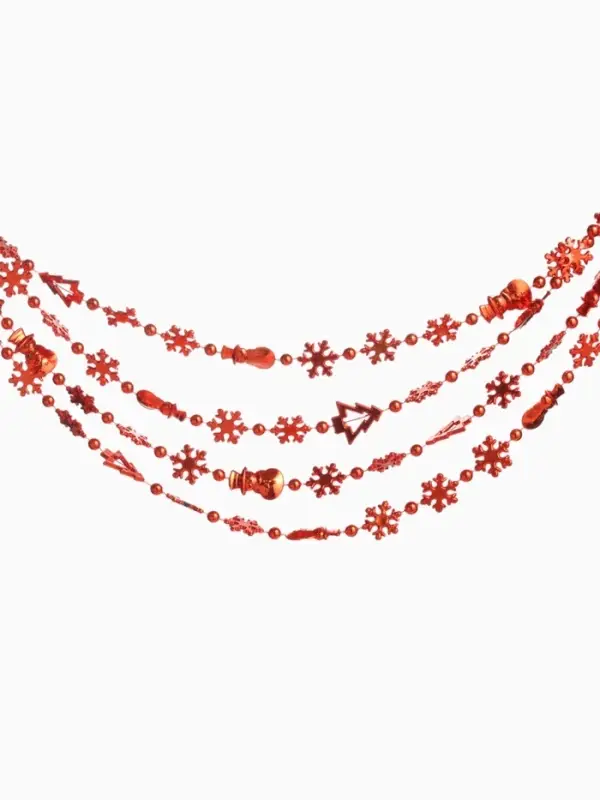 Бусы на ёлку &laquo;Снежинки&raquo;, длина 2.7 м, d=2.3 см, МИКС