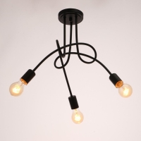 Светильник "Узел" черный 3x40W E27 54x54x40 см BayerLux Светильник "Узел" черный 3x40W E27 54x54x40 см BayerLux