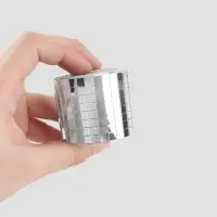 Зеркальная мозаика клеевая, 0.5&times;0.5 см, 8 рядов 4 см, 91&plusmn;2 см, серебряное стекло