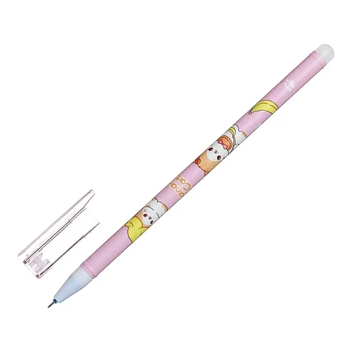 Ручка гелевая со стираемыми чернилами, 0.5 мм, корпус «Котик», стержень синий, МИКС Ручка гелевая со стираемыми чернилами, 0.5 мм, корпус «Котик», стержень синий, МИКС