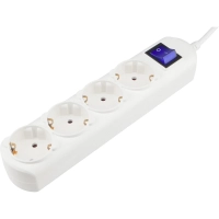 Удлинитель Power Cube 1,5 м, 4р с/з, с выкл.10А бел. (PC-4B-1,5M)