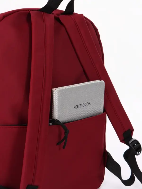 Рюкзак школьный, 1 отделение, 4 кармана, 30&times;12&times;40 см, бордовый
