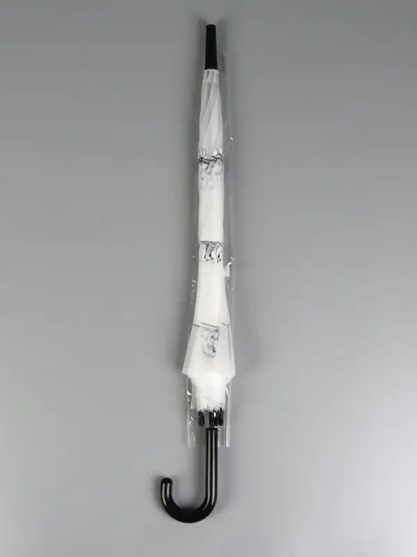 Зонт - трость детский &laquo;Панды&raquo;, полуавтоматический, 8 спиц, R=47/54 см, d=94 см, МИКС