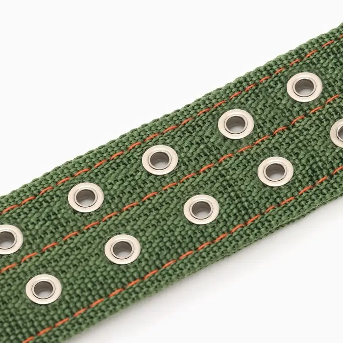 Ошейник четырехслойный, 80&times;4.9 см, ОШ 65-75 см, полиэстер, зелёный