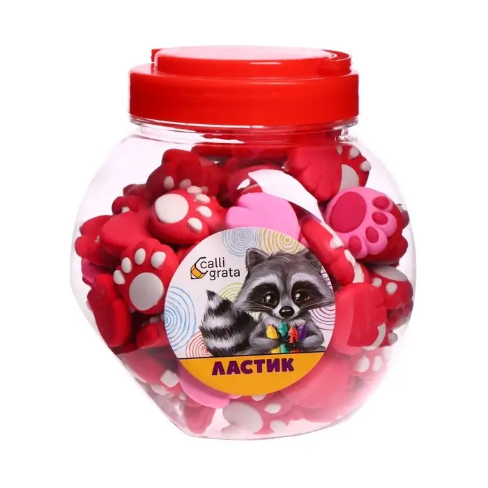 Ластик фигурный "Лапка", МИКС