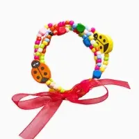 Браслеты детские &laquo;Выбражулька. Бант, божья коровка&raquo;, d=4 см, набор 3 шт. разноцветный