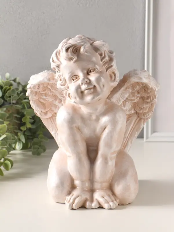 Фигура полистоун "Ангел улыбается" высота 29 см