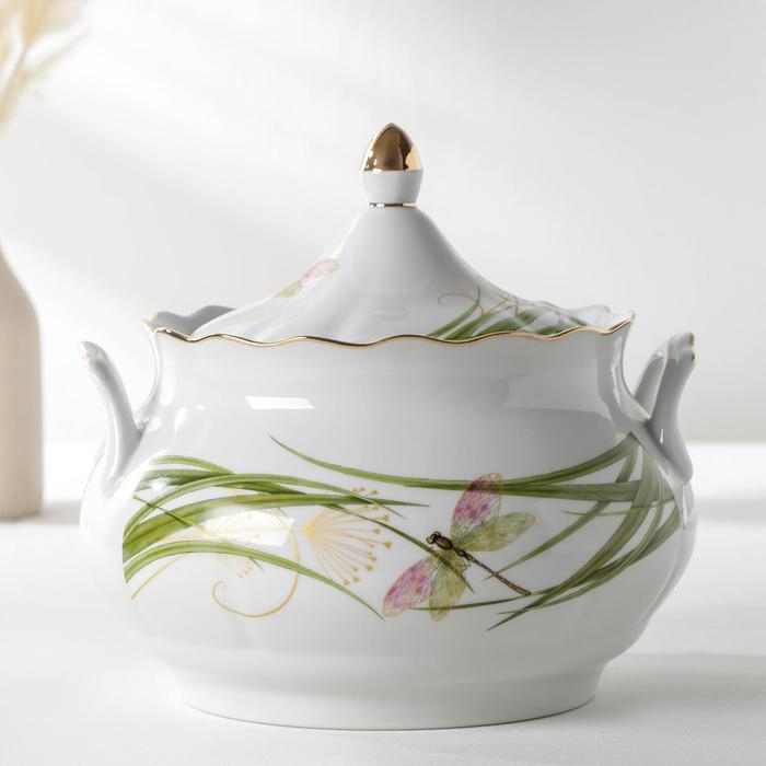 Сервиз столовый фарфоровый «Стрекоза», 37 предметов, 2 вида тарелок Сервиз столовый фарфоровый «Стрекоза», 37 предметов, 2 вида тарелок