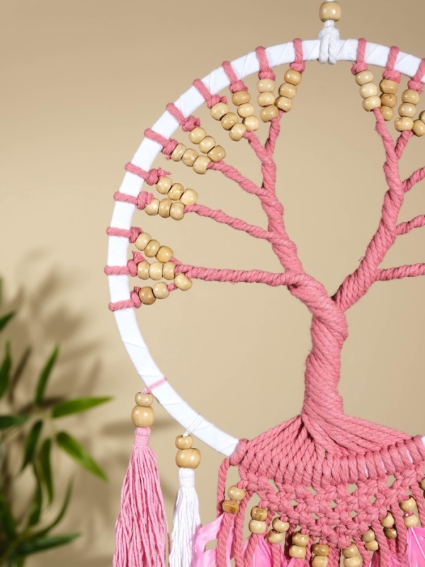 Ловец снов "Розовое дерево" 22х60 см.