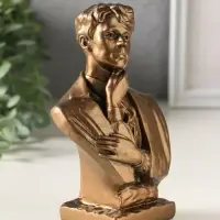 Бюст &laquo;Есенин&raquo;, фигурка гипс, 16 см, под бронзу