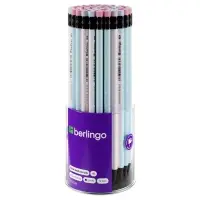 Карандаш чернографитный Berlingo Shade, HB, заточенный, трёхгранный, черное дерево, МИКС