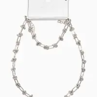 Набор 2 пред-а: цепь,браслет медь "Узел" 20/40+удл, цвет серебро