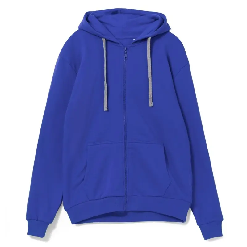 Толстовка на молнии с капюшоном Unit Siverga, ярко-синяя, размер XS