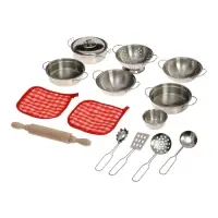 Игровой набор металлической посуды &laquo;Вкусный ужин&raquo;, 15 предметов