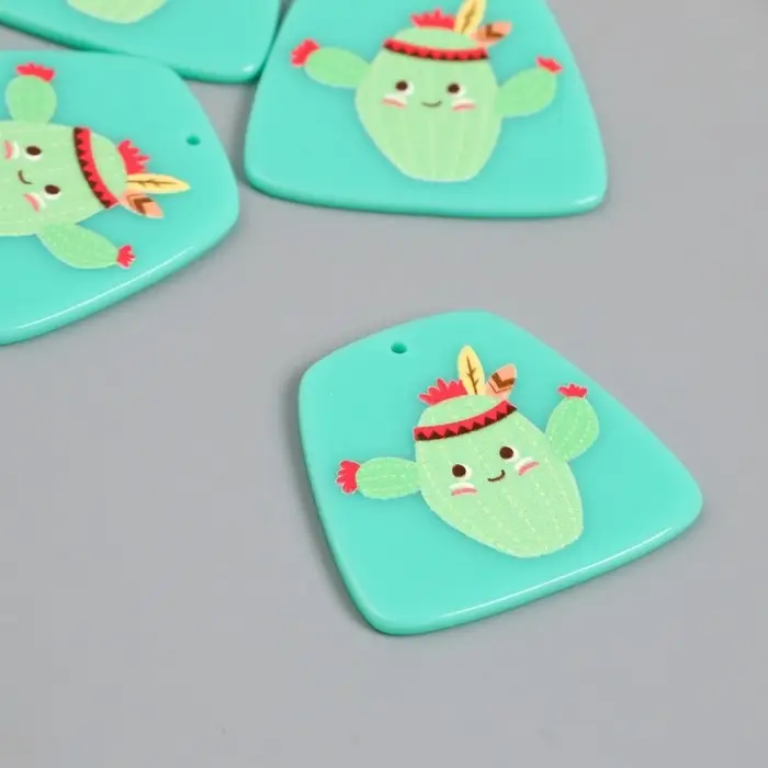 Декор для творчества акрил "Кактус-индеец" 0,2х3,7х3,4 см