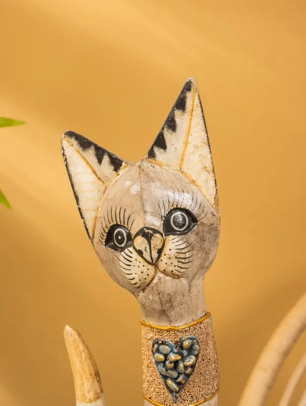 Сувенир &laquo;Кошка&raquo;, 60&times;14&times;6 см, дерево, МИКС