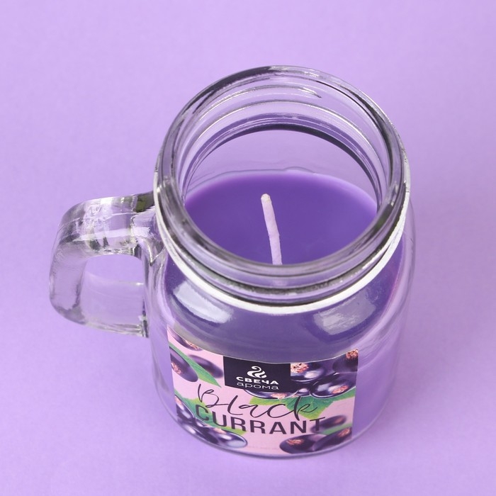 Ароматическая свеча в стекле «Black currant», 8.5 х 7.2 см. Ароматическая свеча в стекле «Black currant», 8.5 х 7.2 см.