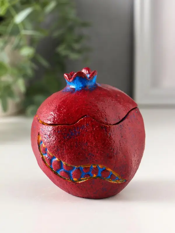 Шкатулка "Гранат" 9х8,5х8 см, синий