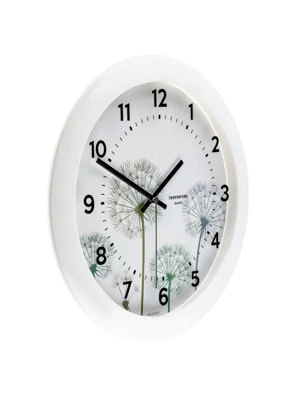 Часы настенные интерьерные &laquo;Одуванчик&raquo;, d=29 см, бесшумные, белые