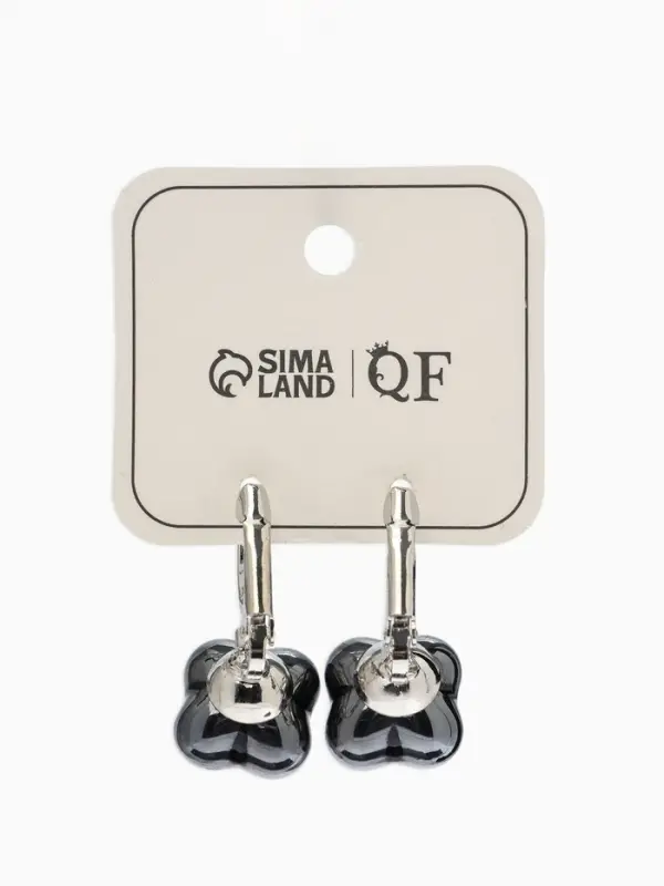 Серьги пластик &laquo;Цветок Майорика&raquo;, МИКС в серебре