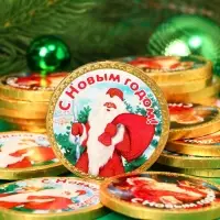 Шоколадная медаль "Золотой символ года", 25 г Шоколадная медаль "Золотой символ года", 25 г