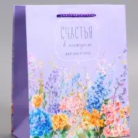 Пакет подарочный ламинированный &laquo;Счастья&raquo;, 18&times;22.3&times;10 см