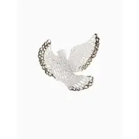 Ёлочные игрушки 2 шт. &laquo;Зимнее волшебство. Птица&raquo; пластик, 12&times;12 см, бело-золотой