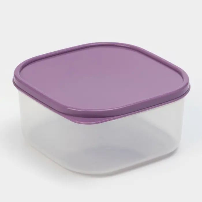 Контейнер квадратный Доляна, пищевой, 700 мл, цвет цвет фиолетовый Контейнер квадратный Доляна, пищевой, 700 мл, цвет цвет фиолетовый