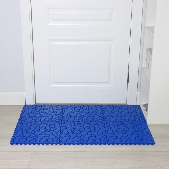 Напольное модульное покрытие AQUA STONE, 34×34 см, 6 шт в упаковке, цвет синий Напольное модульное покрытие AQUA STONE, 34×34 см, 6 шт в упаковке, цвет синий