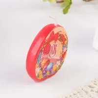 Свеча-яйцо с картинкой &laquo;Венок&raquo;, 5.5 х 6 см