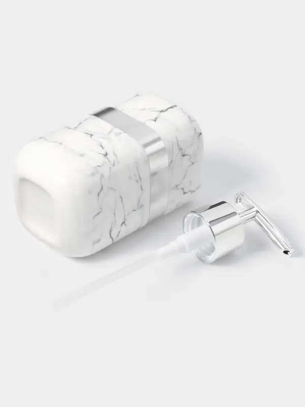 Аксессуары для ванной &laquo;Вестерос&raquo;, 4 предмета, мыльница, дозатор для мыла 390 мл, 2 стакана, белые