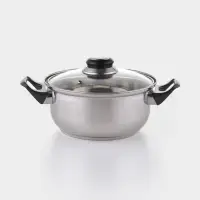 Набор посуды &laquo;Чёрная ночь&raquo;, 8 предметов: кастрюли 1.5 л, 2 л, 3 л, сковородка d=24 см, 4 крышки, индукция, нержавеющая сталь