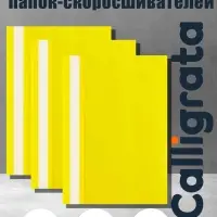 Набор папок-скоросшивателей А4, 5 штук, Calligrata, 180 мкм, с прозрачным верхом, жёлтый
