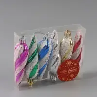 Ёлочные игрушки набор 6 шт. &laquo;Сосулька - серпантин&raquo; 8&times;2.5 см