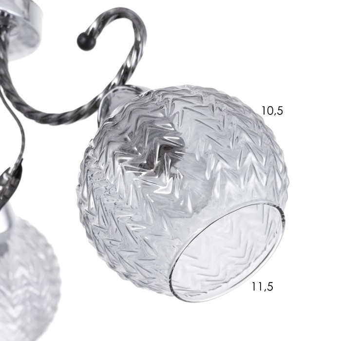 Люстра Люстра "Тереза" 3х40Вт Е27 Хром, черный хром 55х55х21см